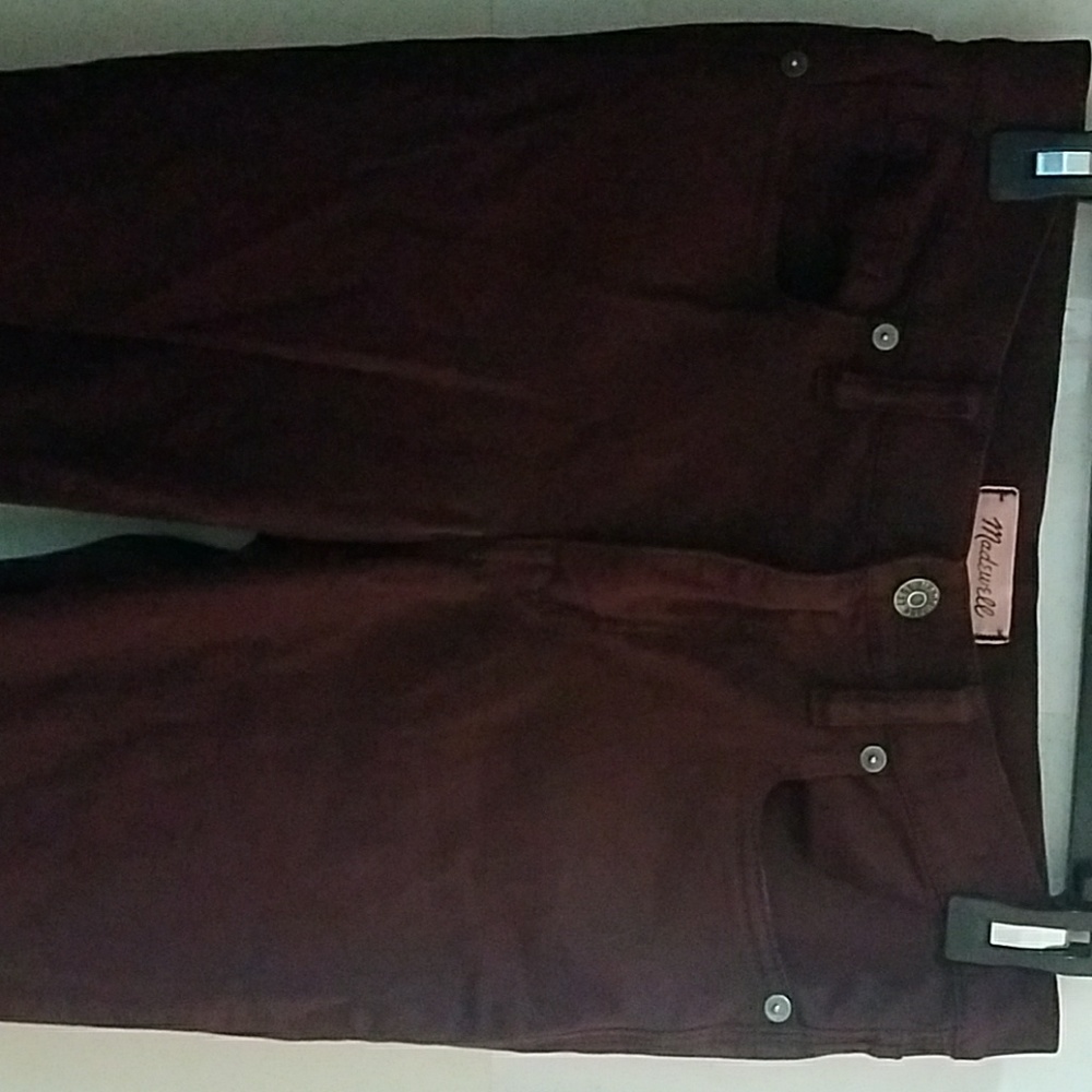 Madewell Burgundy 9" High Riser Skinny Skinny